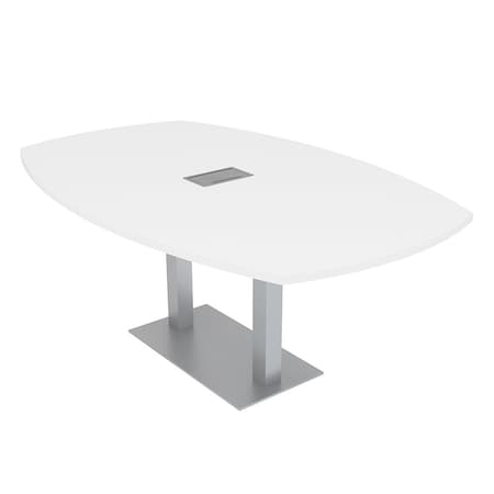 Skutchi Designs 45 in W, 72 in L, 29 in H, Engineered Wood Top, White HAR-ABOT-46X72-DOU-ELEC-XD09